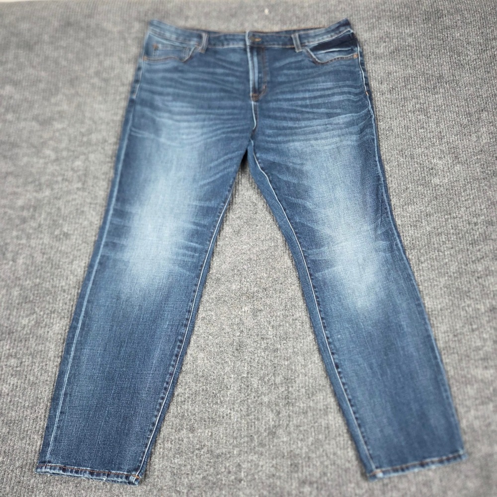 Aeropostale Athletic Slim Jeans Mens 38x32 Medium Wash Blue Stretch‎ Denim 26356